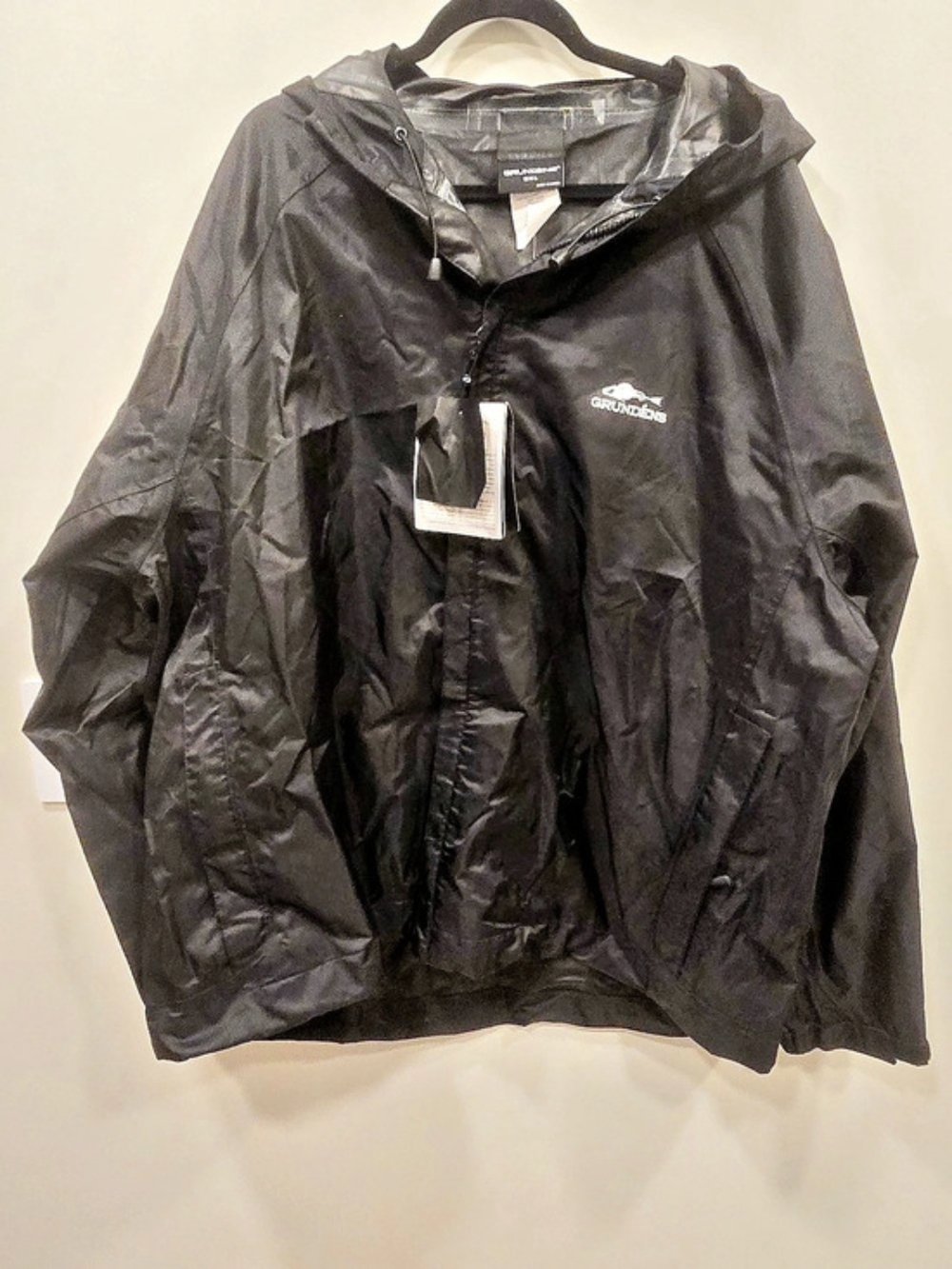 NWT Grundens Weather Watch Waterproof Fishing Rain Jacket Black Men's 5XL